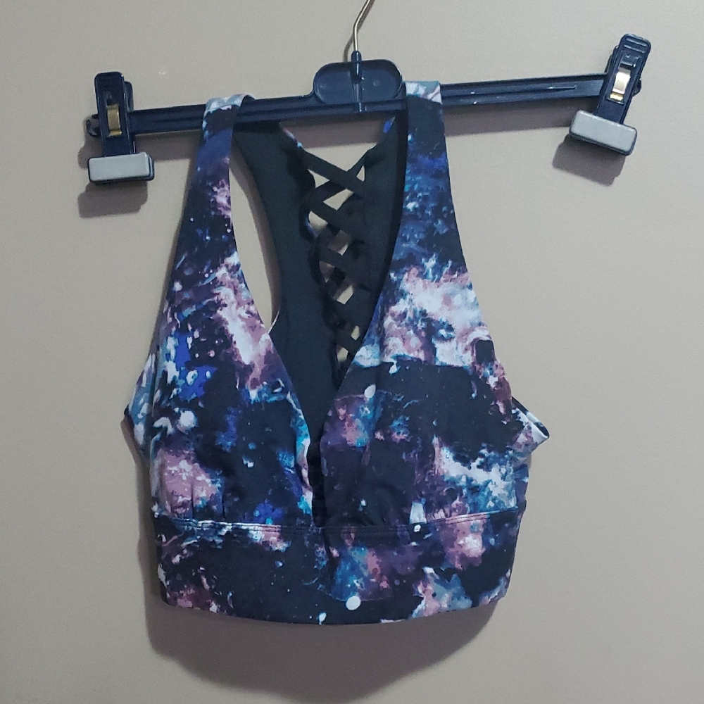 Sky Vibrant Patterned Sports Bra Size XS